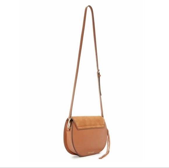 REBECCA MINKOFF MINI SUEDE & LEATHER SATCHEL - Picture 13 of 15